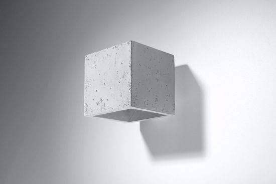 Lampada da parete cubo di cemento grigio per interno