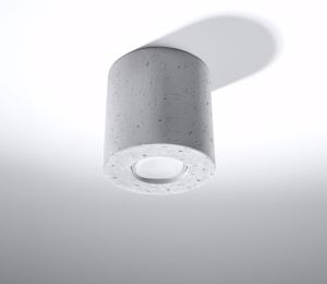 Faretto spot in cemento cilindro da soffitto grigio 220v gu10 per interni
