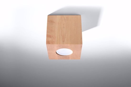 Faretto led di legno cubo da soffitto gu10