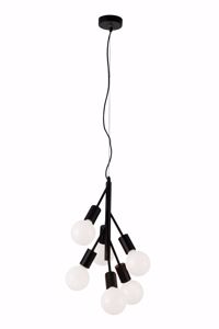 Lampadario rami neri per soggiorno design minimale luminoso