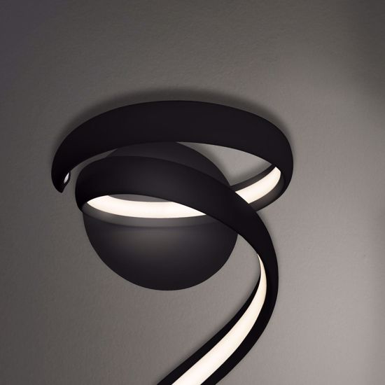 Flame vivida applique led 3000k 4000k metallo nero design moderna