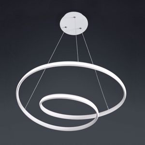 Lampadario bianco led 40w 3000k 4000k design vivida circuit spirale dimmerabile