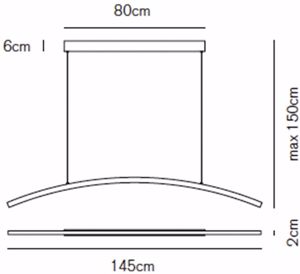 Vivida bow lampadari moderni curva nero design per tavolo led 30w 3000k 4000k