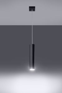 Lampadario cilindro metallo nero pendente illuminazione bancone isola cucina