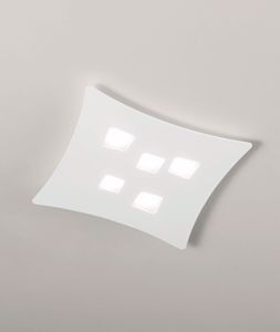 Plafoniera da soffitto led 40w moderna isotta gea luce bianca per cucina soggiorno