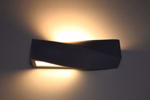 Applique di gesso nero luce moderna design