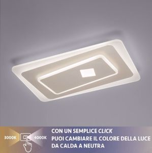 Plafoniera vivida brighton moderna led 60w