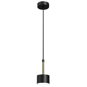 Lampadario pendente nero oro lucido luce gx53 design contemporaneo