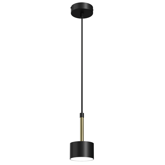 Lampadario pendente nero oro lucido gx53 led