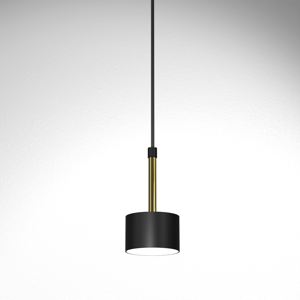 Lampadario pendente nero oro lucido luce gx53 design contemporaneo
