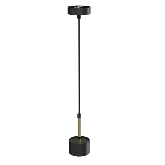 Lampadario pendente nero oro lucido gx53 led