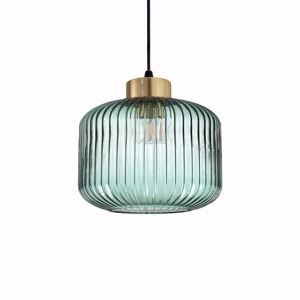 Mint-2 sp1 ideal lux lampada a sospensione in vetro rigato verde