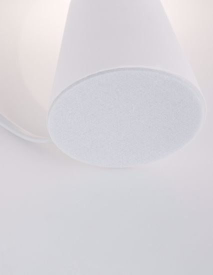 Abatjour da comodino design moderna gesso bianco sfera vetro per camera da letto