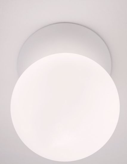 Lampada di gesso bianco da comodino camera da letto sfera vetro