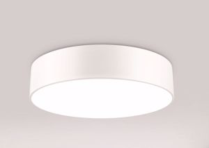 Plafoniera per cucina moderna bianca rotonda 50cm luminosa lampadine led 3xe27