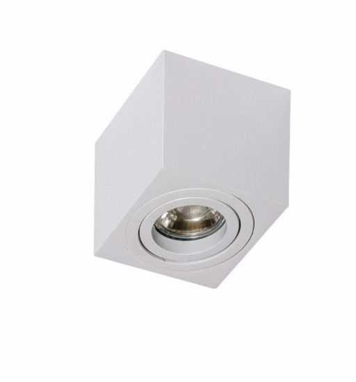 Faretto cubo da soffitto metallo bianco spot orientabile gu10 led
