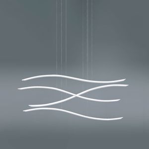 Lampadario design moderno per soggiorno led 3000k bianco vivida lil wave
