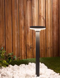 Lampione per esterno palo moderno per giardino  antracite led 12w 3000k ip54