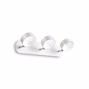 Oby pl3 ideal lux applique led 18w 3000k orientabile bianco