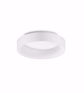 Ideal lux ziggy pl d045 plafoniera led 30w 3000k anello bianco 45cm moderna
