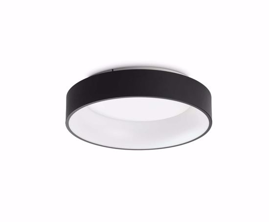 Ideal lux ziggy pl d045 plafoniera led 30w 3000k rotonda nero per ingresso