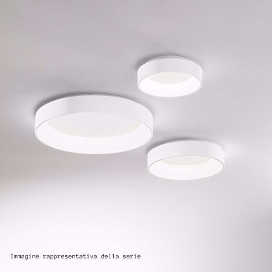 Ideal lux ziggy pl d045 plafoniera led 30w 3000k rotonda nero per ingresso