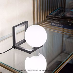 Angolo tl1 abatjour lampada da tavolo ideal lux ottone boccia vetro