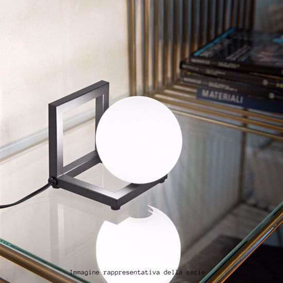 Angolo tl1 abatjour lampada da tavolo ideal lux ottone boccia vetro