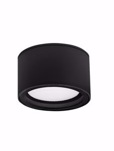 Plafoniera da esterno rotonda nera lampadina gx53 led ip54