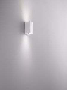 Isyluce applique per esterno moderno 2 luci parallelepipedo bianco ip54
