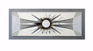 Quadro sole grigio antracite moderno 155x65 decorativo per soggiorno