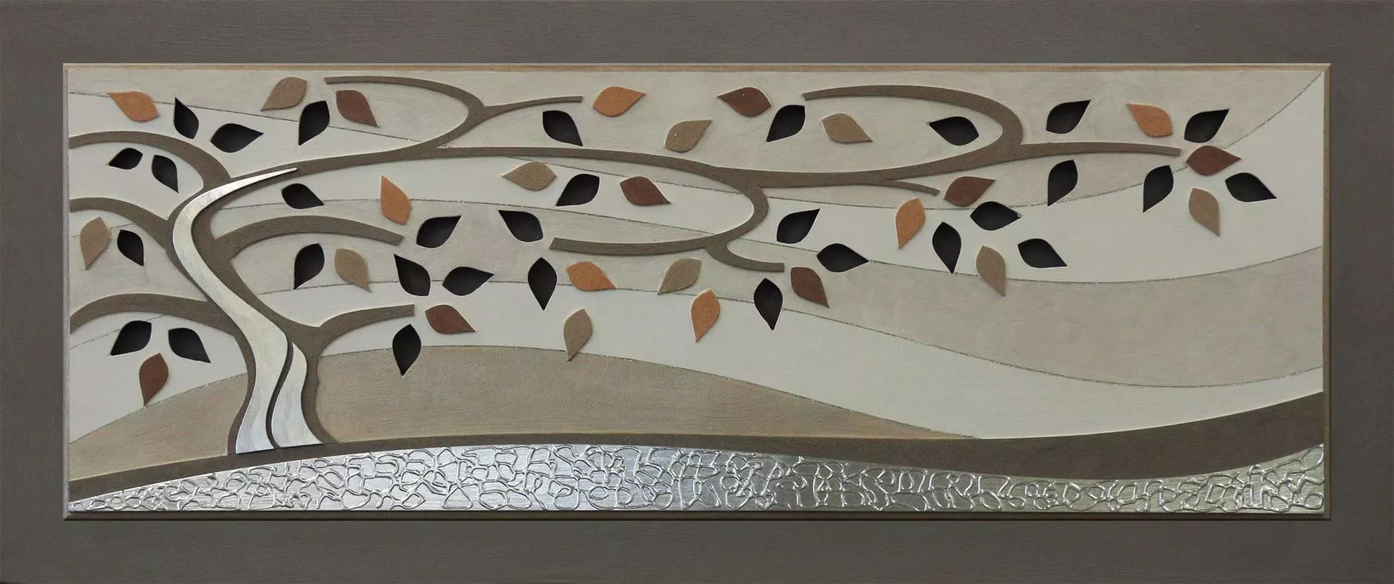 Artitalia Pannello decorativo con albero della vita realizzato in legno  155x65