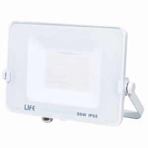 Applique da esterno faro proiettore  50w 4000k ip65 slim bianco