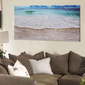 Quadro battigia spiaggia decorato a rilievo 120x60 per soggiorno casa mare