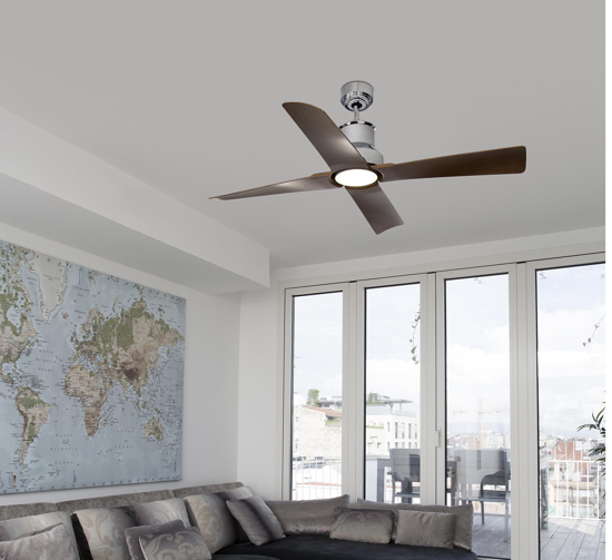 Ventilatore a soffitto  per esterno pale marrone silenzioso con telecomando