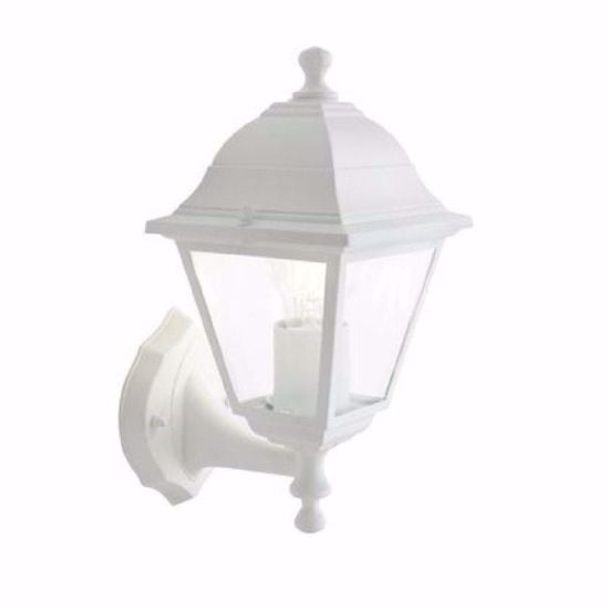 Applique lanterna classica bianca per esterno ip43