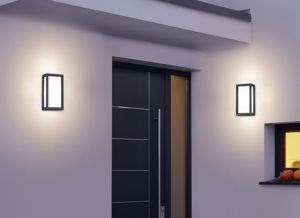 Applique da parete per esterno rettangolare alluminio antracite ip54
