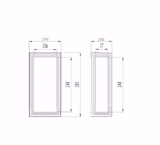 Applique da esterno antracite bianco rettangolare verticale orizzontale ip54