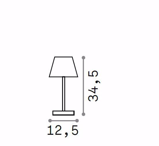 Lolita tl ideal lux lampada da tavolino portatile ip54 led 3000k nera dimmerabile