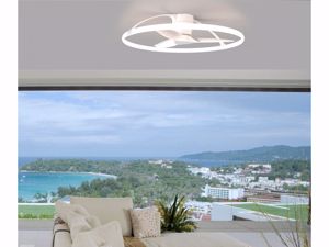 Grande ventilatore bianco da soffitto con luce ambienti &gt;20mq app alexa bluetooth