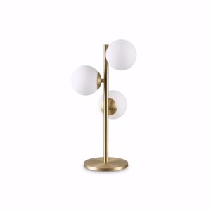 Perlage tl3 ideal lux lampada da tavolo tre luci metallo ottone per soggiorno