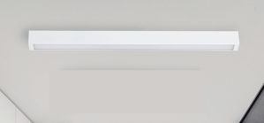 Plafoniera slim bianca 122cm per ufficio  tubo led 22w 3000k