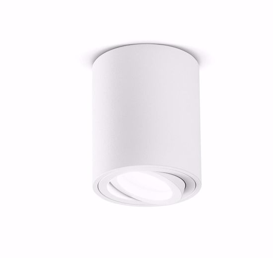 Faretto cilindro bianco da soffitto luce orientabile gu10 led