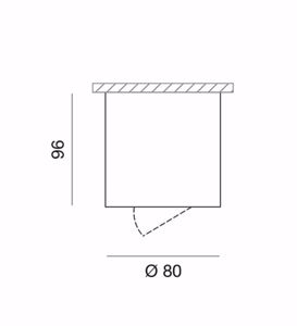 Faretto cilindro bianco da soffitto luce orientabile