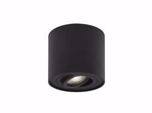 Faretto nero gu10 led da soffitto per interni luce orientabile