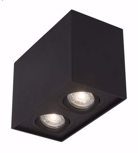 Faro nero due luce rettangolare da soffitto gu10 led luci orientabili per interno
