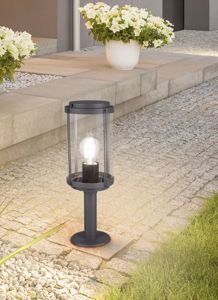 Lampioncino da giardino grigio scuro antracite ip44 lanterna