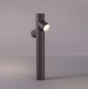 Lampione da giardino 2 luci grigio antracite ip65 moderno mazzola luce