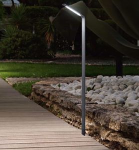 Ideal lux agos pt h60 lampione da giardino led 7w 4000k ip54 antracite moderno