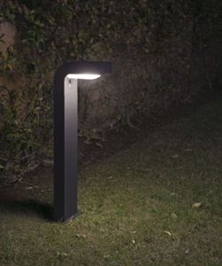 Lampione design moderno ip44 da giardino esterno grigio scuro